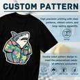 thumbnail image 5 of Black T Shirts for Men, Shark, Hawaiian Shirt, Cartoon Graphic Mens Graphic Tees, 24827596,S, 5 of 8