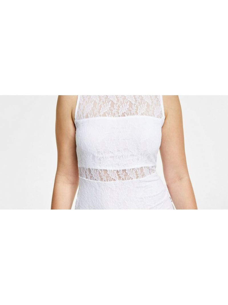 Bar III Women's Lace Mini Dress White Size X-Small - XS