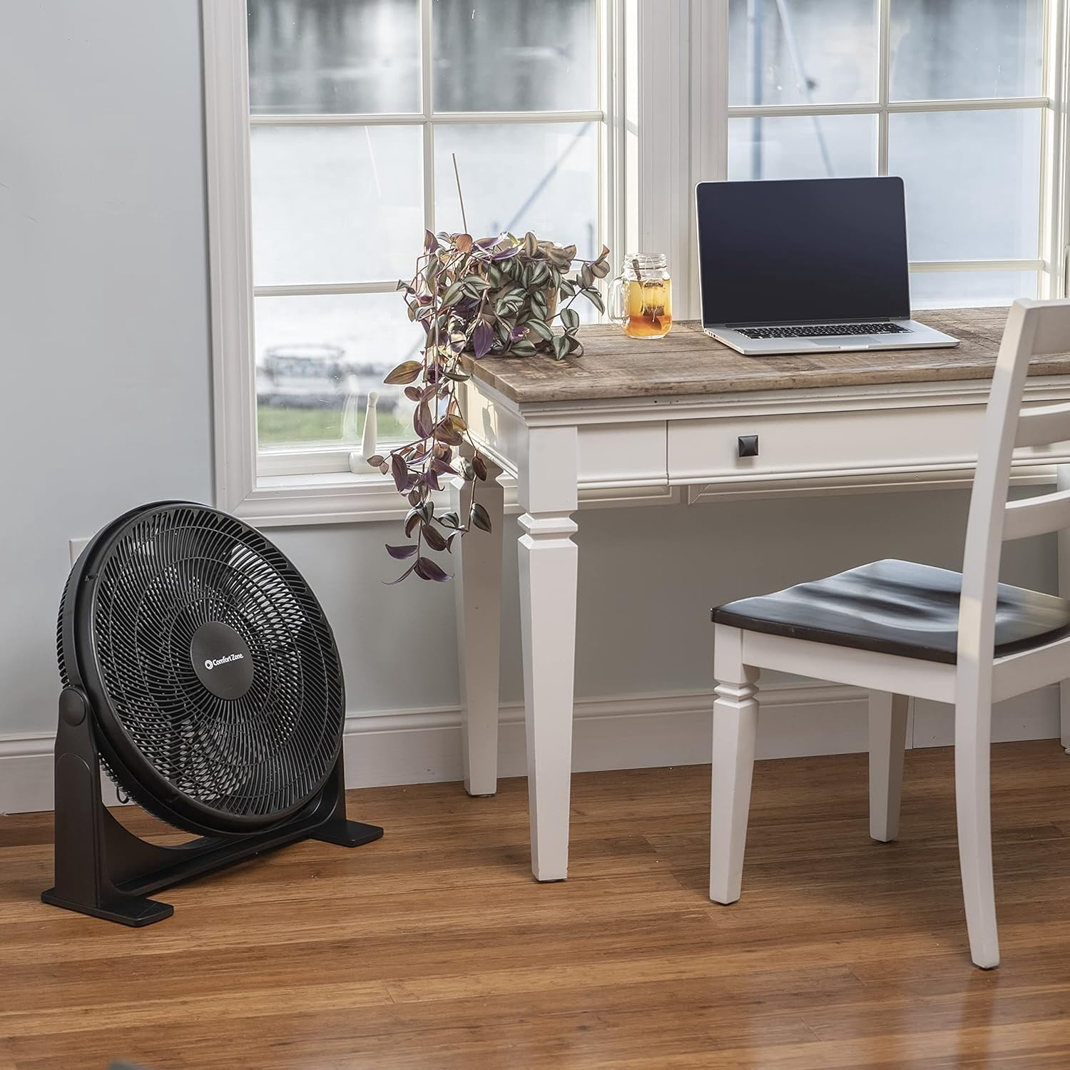 Comfort Zone 20 in. High Velocity Floor Fan, 3 Speed, Tilt