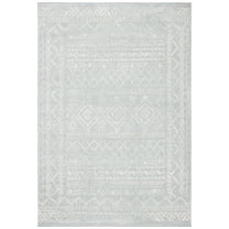 SAFAVIEH Tulum Ronald Oriental Area Rug, Light Grey/Ivory, 5'3" x 7'6"