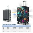 thumbnail image 6 of Daiia Colorful Flower Tiger Luggage Cover, Thickened Washable Travel Luggage Covers, Elastic Unique Baggage Covers for 18-20 inch Luggage-Medium, 6 of 9