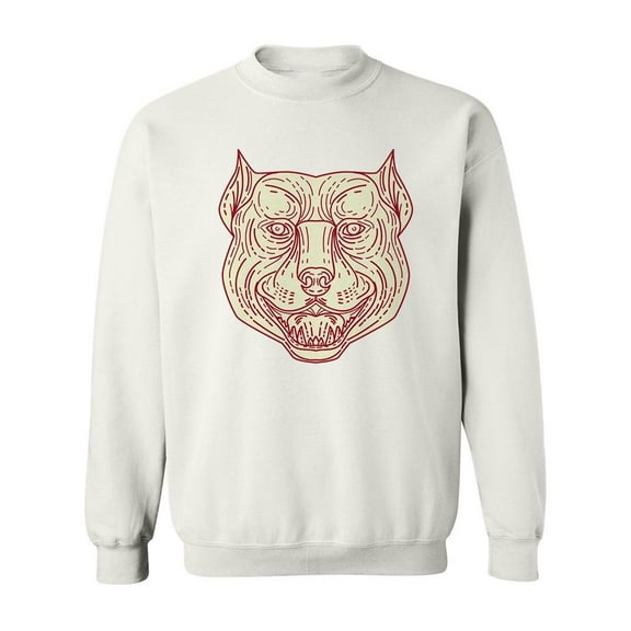 Tribal Pitbull Head Sweatshirt Men -Image by Shutterstock, Male Large