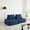 Blue, variant on Yuanmin Modular Sectional Sofa, 35" Corduroy Sofa Sleeper Deep Seat Sofa with Adjustable Backrest, Small Couch for Small Spaces, Living Room, Bedroom, Apartment,Blue Office Couch