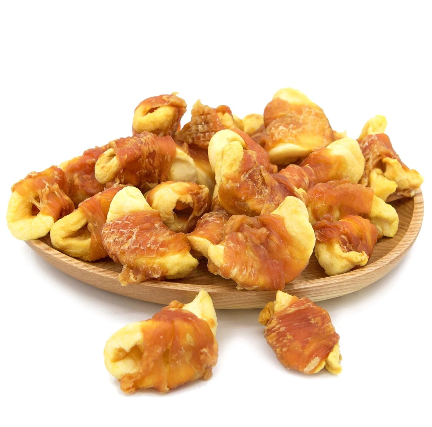3.53oz*6Packs Chicken Wrapped Apple Dog Treats - Grain-Free and Gluten-Free Chewy Dog Snacks, Natural High-Protein Training Treats For Small to Large Dogs, Healthy Puppy Jerky Bites