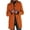 Caramel color, variant on Women's long pea coat, stand collar, single-breasted, wool blend pea coat, thickened
