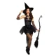 thumbnail image 5 of Disfraz de bruja negra gótica de Halloween para mujer adulta, vestido elegante de fiesta de magos, Purim Cos, 5 of 5