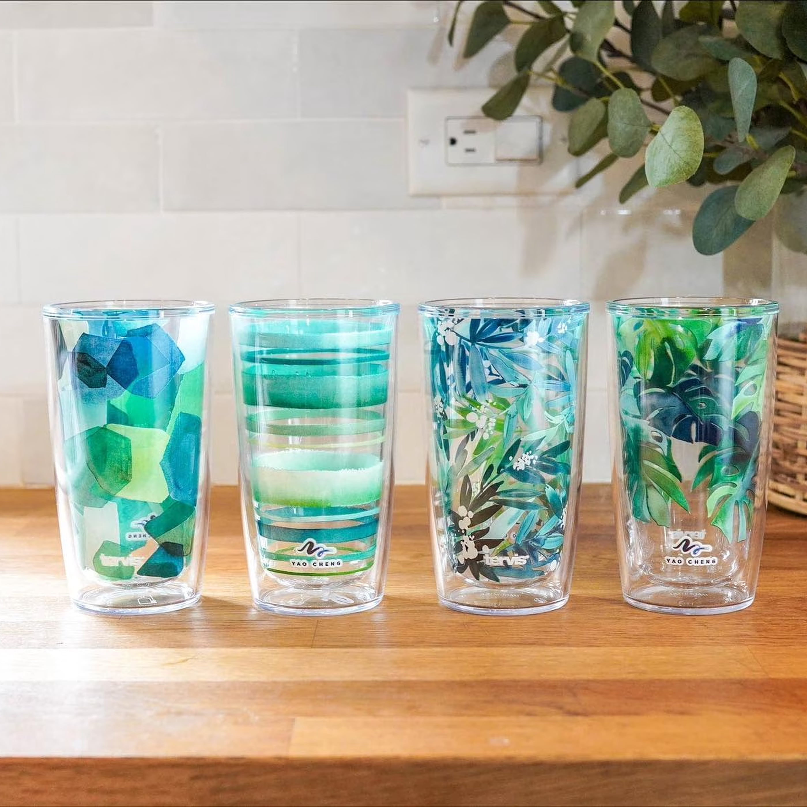 Tervis Classic Tritan Yao Cheng - Green Collection | 16oz Classic Tumbler, Set of 4