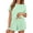 H-Green, variant on Summer Pajama Sets For Women Short Sleeve Sleepwear Set Ladies Casual 2 Piece Outfits Lounge Sets