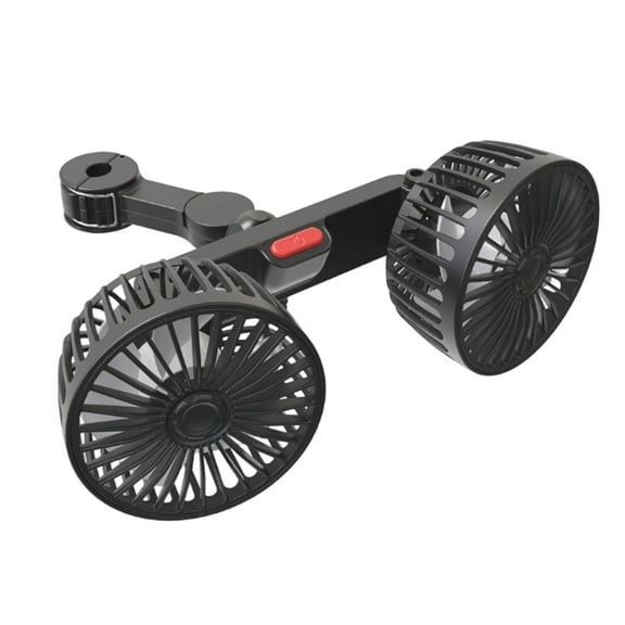 Dual Head Clip-On Fan – Adjustable Speed 360° Rotation USB Rechargeable – Powerful Cooling for Office, Home & Outdoor