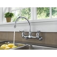 thumbnail image 2 of Masco 4360459 Two Handle Wall Mounted Kitchen Faucet, Chrome, 2 of 4