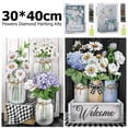 thumbnail image 1 of Kits De Pintura De Diamantes De Flores, Kit De Bordado De Diamantes Para Adultos, Pintura De Diamantes Diy, Punto De Cruz, Artesan铆as De Arte De Pared, 1 of 7