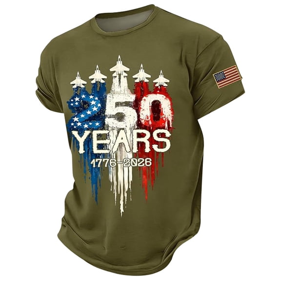 Boys T-Shirt Crew Neck Casual 250th Independence Day Printed For All Season Teen Toddler 2-13Y Fashion Daily School Wear