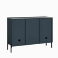 thumbnail image 5 of FESTIVO 42" Modern Wine Cabinet with Metal Glass Rack and Drawers - Navy Blue, 5 of 11