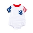 thumbnail image 6 of Boy 4th of July Outfit, American Flag Star Striped Short Sleeve Bodysuit, Patriotic Onesie for Independence Day, 6 of 7