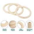 thumbnail image 3 of Uxcell Unfinished Wooden Rings Smooth Natural Woods Macrame Rings for DIY Crafts Knitting Decoration 5.9" 6 Pcs, 3 of 6