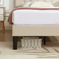 thumbnail image 4 of Javlergo Upholstered Platform Bed Frame with Adjustable Headboard, No Box Spring Needed Beige Twin, 4 of 5