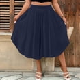 thumbnail image 5 of biudgviw Plus Size Capris for Women Loose Flowy Wide Leg Capri Pants Casual Elastic Waist Cropped Culottes Summer Clothes, 5 of 7