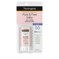 thumbnail image 2 of (3 pack) Neutrogena Pure & Free Baby Mineral Sunscreen Stick, SPF 50, 0.47 oz, 2 of 5