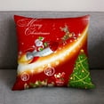 thumbnail image 2 of Pack of 2 Christmas Throw Pillow Covers 18x18 Inch Christmas Decorations Christmas Decorative Red Throw Pillows Winter Christmas Decor for Home Couch Sofa Bedroom Living Room Cushion Case Home Decor, 2 of 3