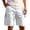 02# Gray, variant on Men's Casual Shorts Elastic Waist Drawstring Multi-Pockets Solid Color Bermuda Shorts Relaxed Fit Outdoor Summer Vacation - Gray XL