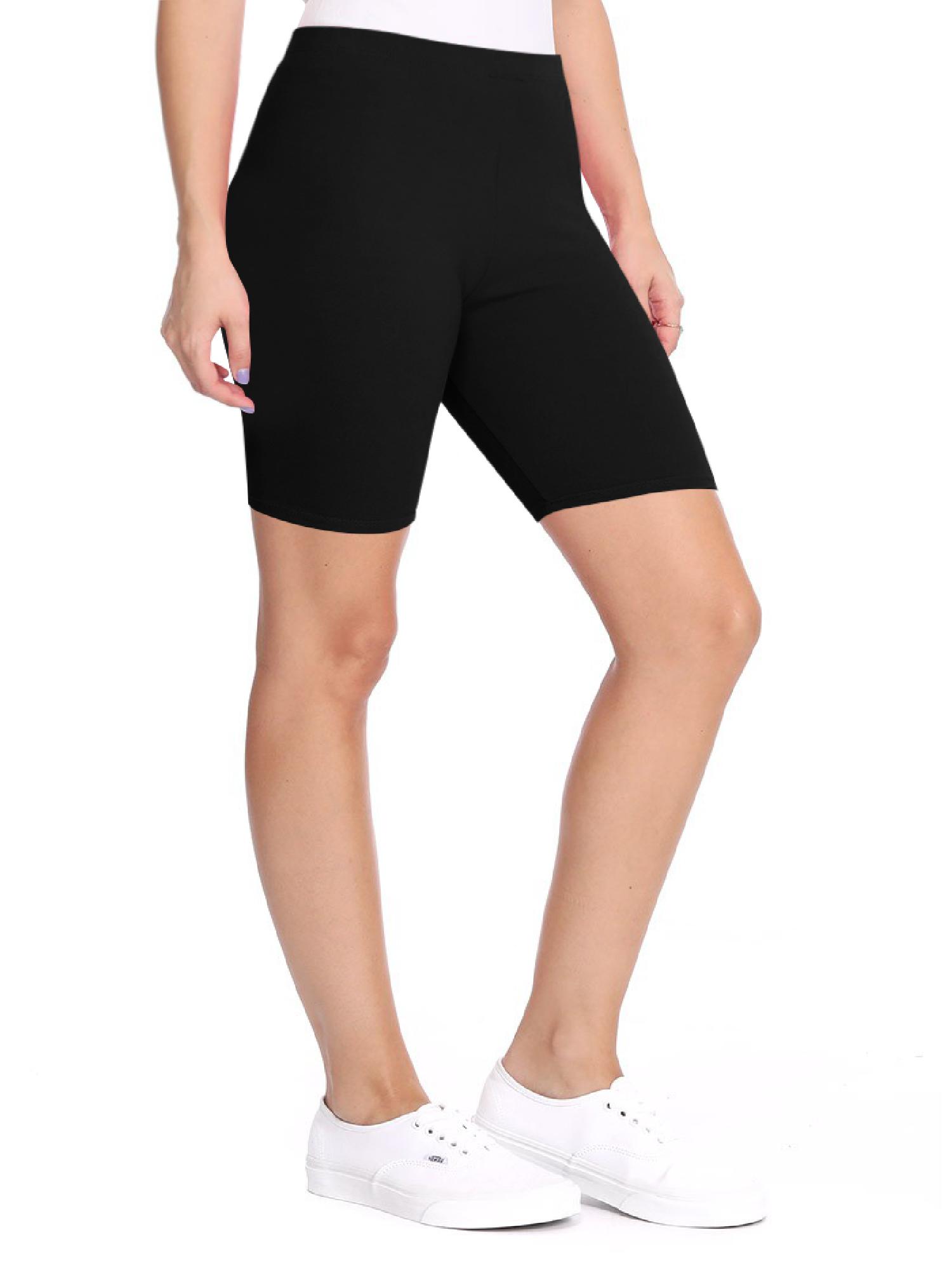 Women's Workout High Waist Comfy Elastic Band Solid Active Yoga Biker Shorts Pants S-3XL - image 2 of 5