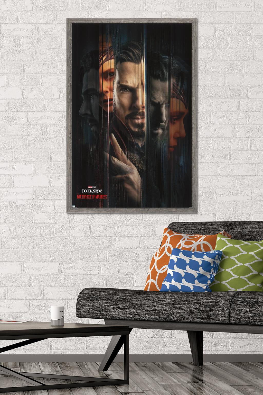 Marvel Doctor Strange in the Multiverse of Madness - Teaser One Sheet Wall Poster, 22.375" x 34" Framed