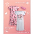 thumbnail image 2 of dELiA*s Girls' Nightgown Pajamas - 2 Pack Ruffle Trim Sleep Dress with Hair Scrunchie (Sizes: 4-14), 2 of 7