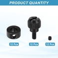 thumbnail image 3 of Uxcell 12pcs Set Screw Collars 5.05mm Bore Shaft Collars, 10mm OD, 5mm Height with 12pcs M3 Hand Screws, Landing Gear Stopper Wheel Collar, Black, 3 of 7