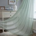 thumbnail image 1 of Rod Pocket Window Treatment Vintage Rustic Farmhouse Drapes for Living Bedroom, 1 Panel 59" W x 84" L, Green, 1 of 5