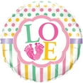 thumbnail image 2 of PMU Baby Shower Baby Girl LO(Feet) E 18 Inch Mylar-Foil Balloon Pkg/1, 2 of 3