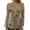 Khaki, variant on Lolmot Women Fashion Summer Sexy Fold Printed Regular Women Long Sleeves V Neck Button Top