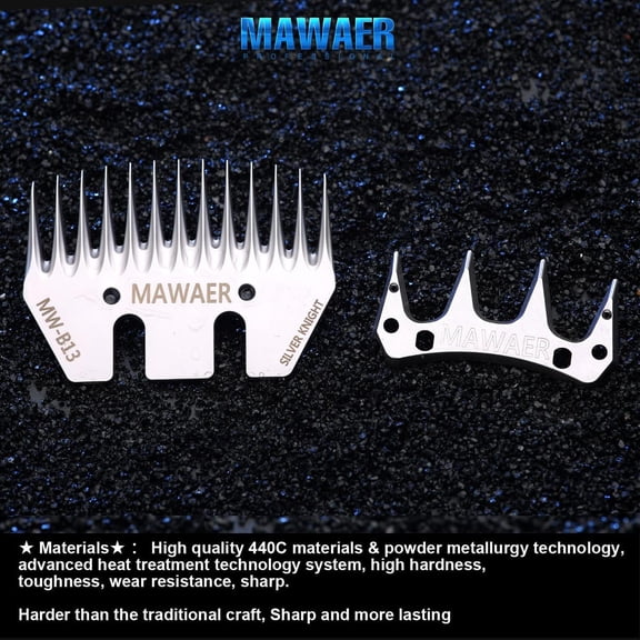13 Tooth Pet & Livestock Shearing Replacement Blades for Lister Heiniger Sheep Clippers Detachable Animal Trimmer Shears for Grooming Goats Lambs Llamas Alpacas