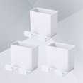 thumbnail image 2 of 3pcs Wall Mounted Holder Mobile Phone Charging Rack Storage Box Container (White), 2 of 5