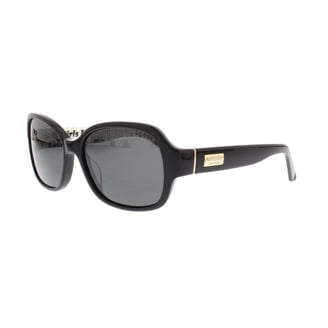 Kate Spade Mackenzee Square Sunglasses Amazon.com: kate spade new york Kenzie/G/S Black/Green One  main image 4