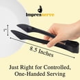 thumbnail image 4 of Impresserve 8.5" Black Disposable Plastic Serving Tongs - 12 Count, 4 of 11