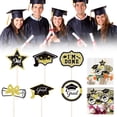 thumbnail image 2 of WMGHA Graduation Decorations Class of 2025- 6pcs Black and Gold Graduation Table Centerpieces Sticks Table Toppers for College High School Congrats Grad Party Supplies, 2 of 8