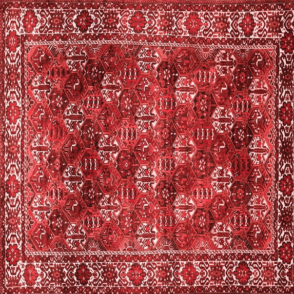Ahgly Company Indoor Square Persian Red Traditional Area Rugs, 4' Square