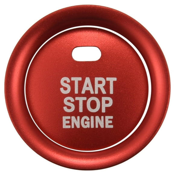 2Pc Set Keyless Engine Push Start Button & Surrounding Decoration Ring for 3 6 -3 -5 -9 MX-5 with Push Start Engine Feature
