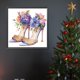 thumbnail image 2 of Pintura de diamante 5D DIY taladro redondo completo Kit de tacones altos de flores decoración del hogar 30x30cm, 2 of 9