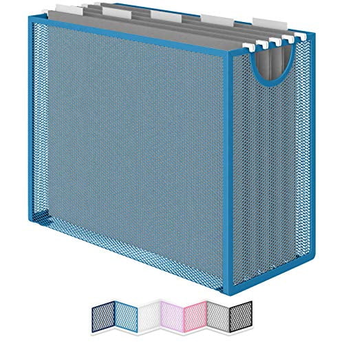 Hanging File Organizer. Heavy Duty LetterSize Desktop File Holder Box