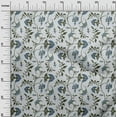 thumbnail image 3 of oneOone Silk Tabby Medium Blue Fabric Jacobean Floral Sewing Fabric By The Yard Printed Diy Clothing Sewing Supplies 42 Inch Wide, 3 of 4