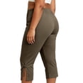thumbnail image 7 of LEAVINGSUO Capris Pants for Women With Drawstring Women's Plus Size Solid Color Cropped Trousers With Pockets Coffee XXXXXL, 7 of 7