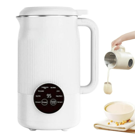 Nutripour - The 8-in-1 Multifunction Nut Milk Maker, Household Multifunctional Soymilk Maker, Automatic Blender with Easy Clean Stainless Steel Design for Homemade Almond Milk, Soy Milk (1Pc)