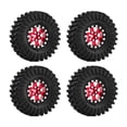 thumbnail image 2 of Milaget 4 Pcs 1/18 1/24 Roues et Pneus de Voiture RC Crawler Accessoire pour SCX24 TRX4M Rouge, 2 of 9