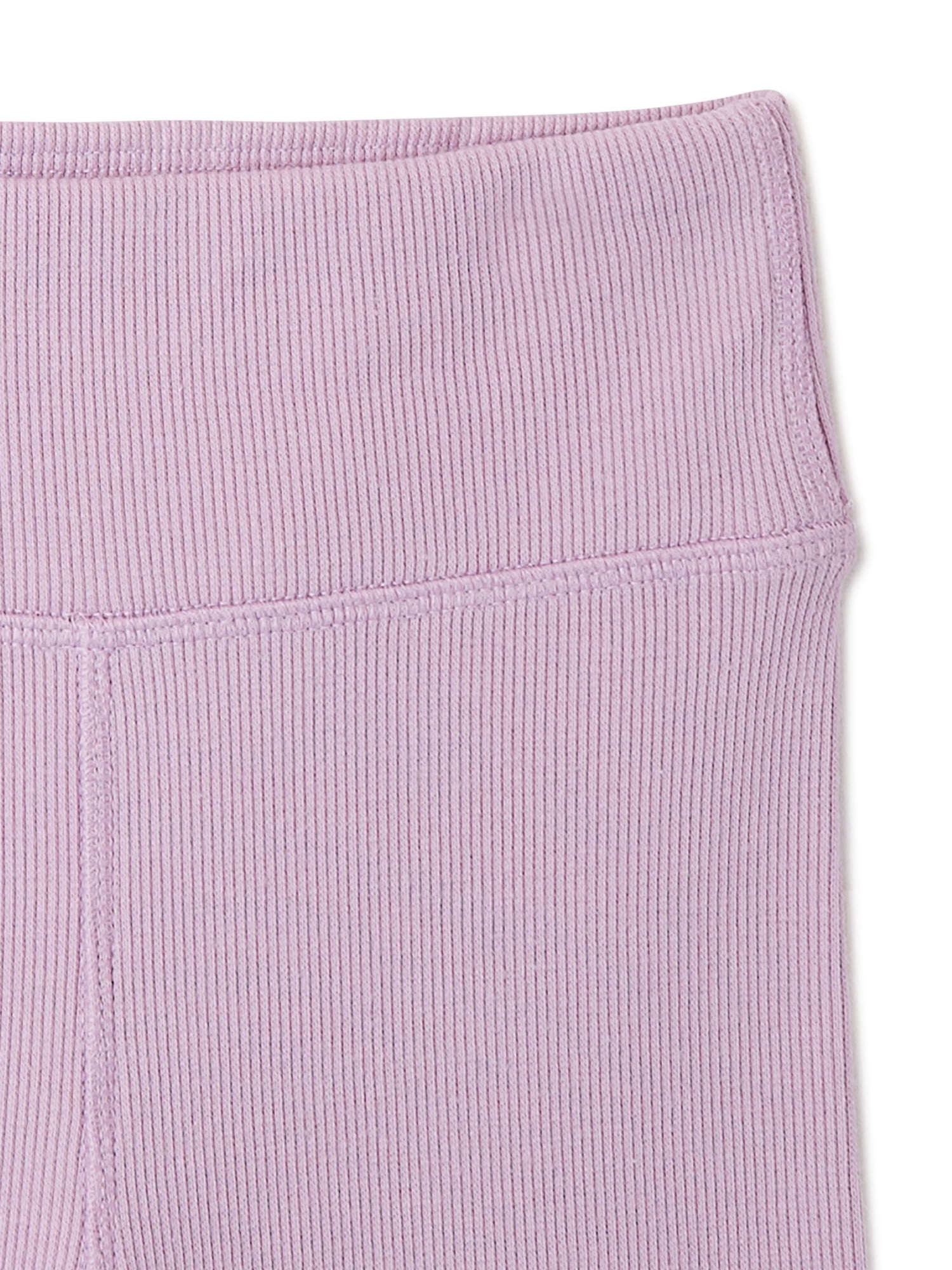 Wonder Nation Girls Ribbed Bike Shorts, 2-Pack, Sizes 4-18 & Plus