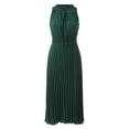thumbnail image 4 of OSOLU Solid Color Women Midi Summer Dresses Casual V-Neck Dot Ruffle Sleeveless A-Line Beach Sun Dress Stylish Sundress Dresses For Women 2025 Elegant Classy, 4 of 5