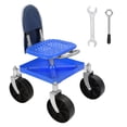 thumbnail image 4 of Rolling Gardening Seat, Height Adjustable Garden Work Seat with Wheels, Heavy Duty Garden Tool Cart with Storage Tray for Seniors Yard Patio Work, 330 Lbs Capacity, 4 of 7