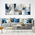 thumbnail image 3 of 3Pcs Framed Navy Blue Wall Art Abstract Modern Brown Watercolor Canvas Posters Prints Minimalist Neutral Wall Decor Pictures for Living Room Bedroom Home Decoration 12x16in, 3 of 6