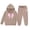Khaki-3, variant on Gaexia Girls Outfits Set Winter Hoodie And Joggers Comfy Casual Kids Clothes With Stylish Print for Toddler To