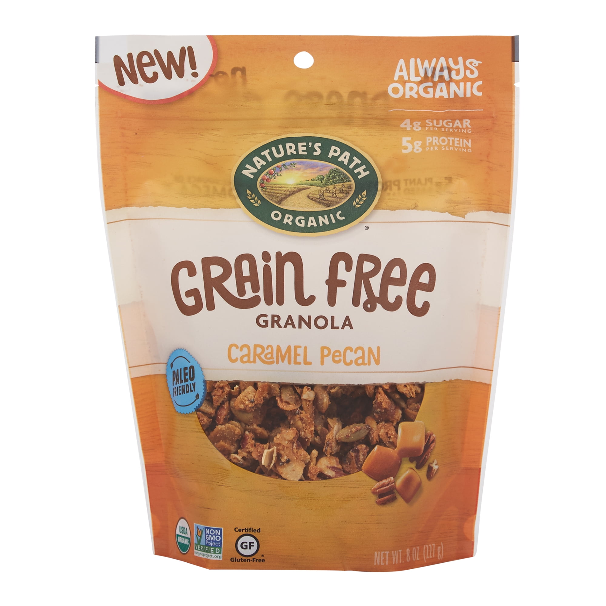 Nature's Path Organic, Granola, Gluten Free, Grain Free, Caramel Pecan, 8 oz